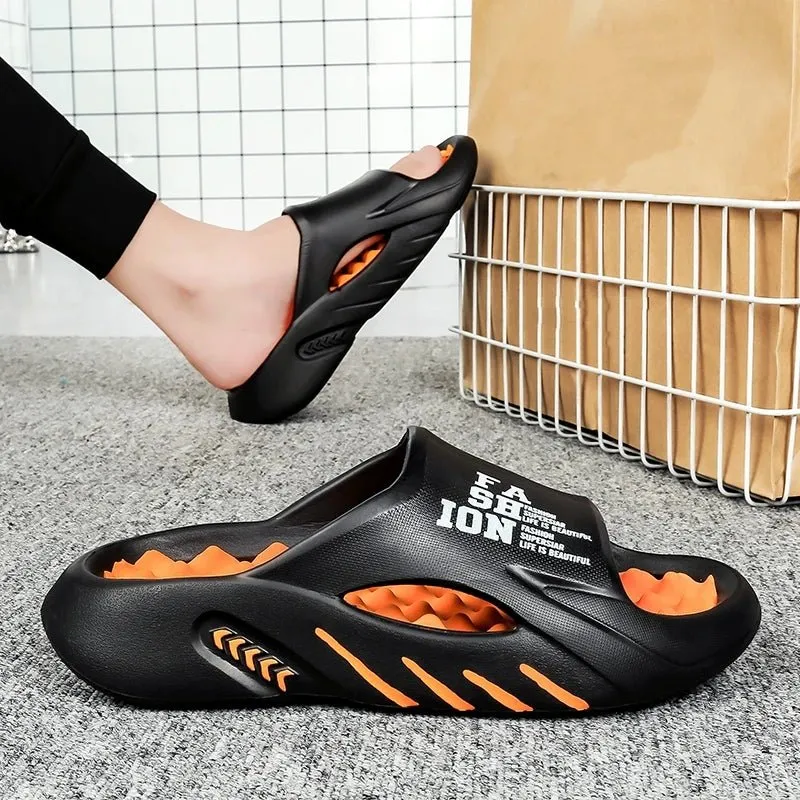 Summer massage slippers, casual soft sole beach flip flops Traditional Slippers