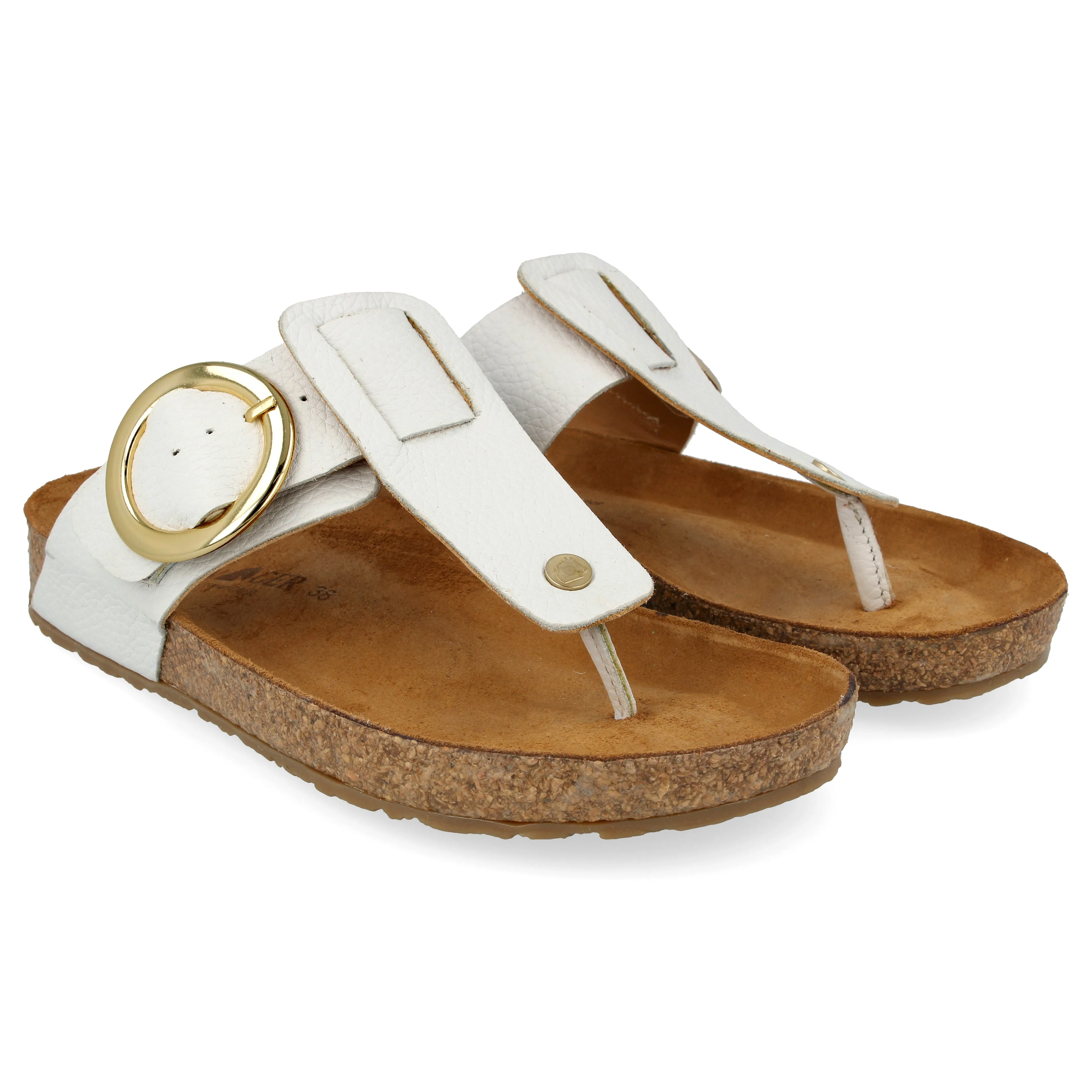 Best Wide Width Flip Flops Haflinger Corina Round Buckle Women's