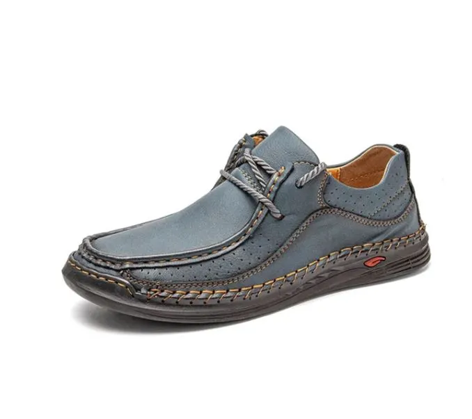 Handmade Leather Shoes Men Casual Sneakers Comfortable Driving Shoe Soft Flat Loafers Men Shoes Hot Sale Moccasins Tooling Shoe Woven Flat Shoes