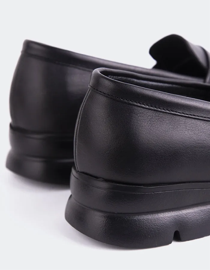 Loafers For Linen Pants Harmani Black Leather