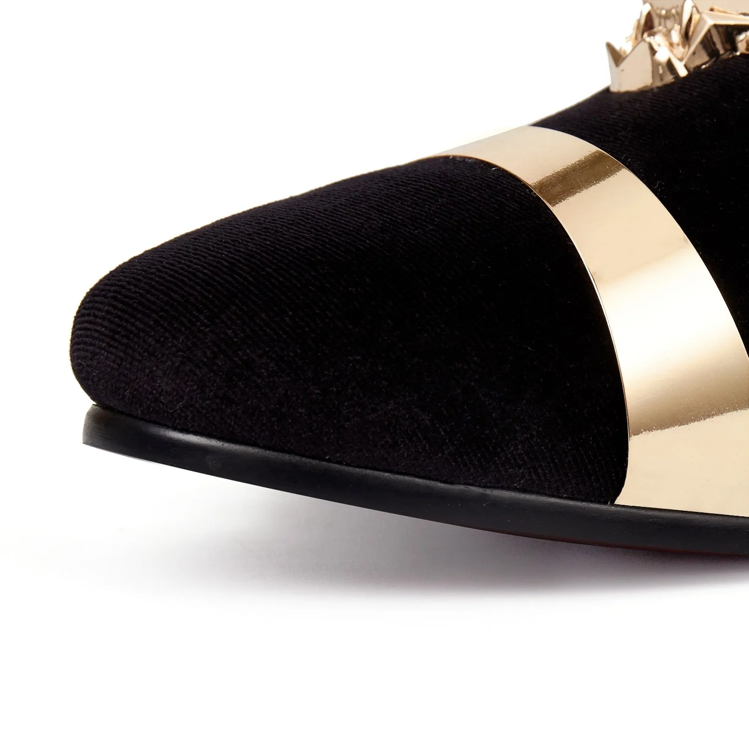 Liberty Loafers By Bandolino Harpelunde Men Loafers Velvet Red Buckle Wedding Shoes Gold Metal