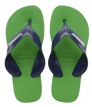 Christmas Vacation Slippers HAVAIANAS KIDS MAX - BLUE DENIM/LEAF GREEN