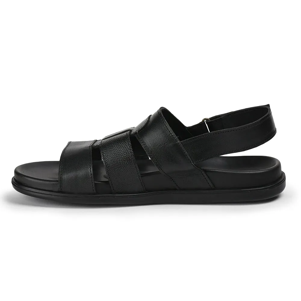 Comfortable Slides/sandals Healers By Liberty Men SOFT-4 Black Formal Sandal