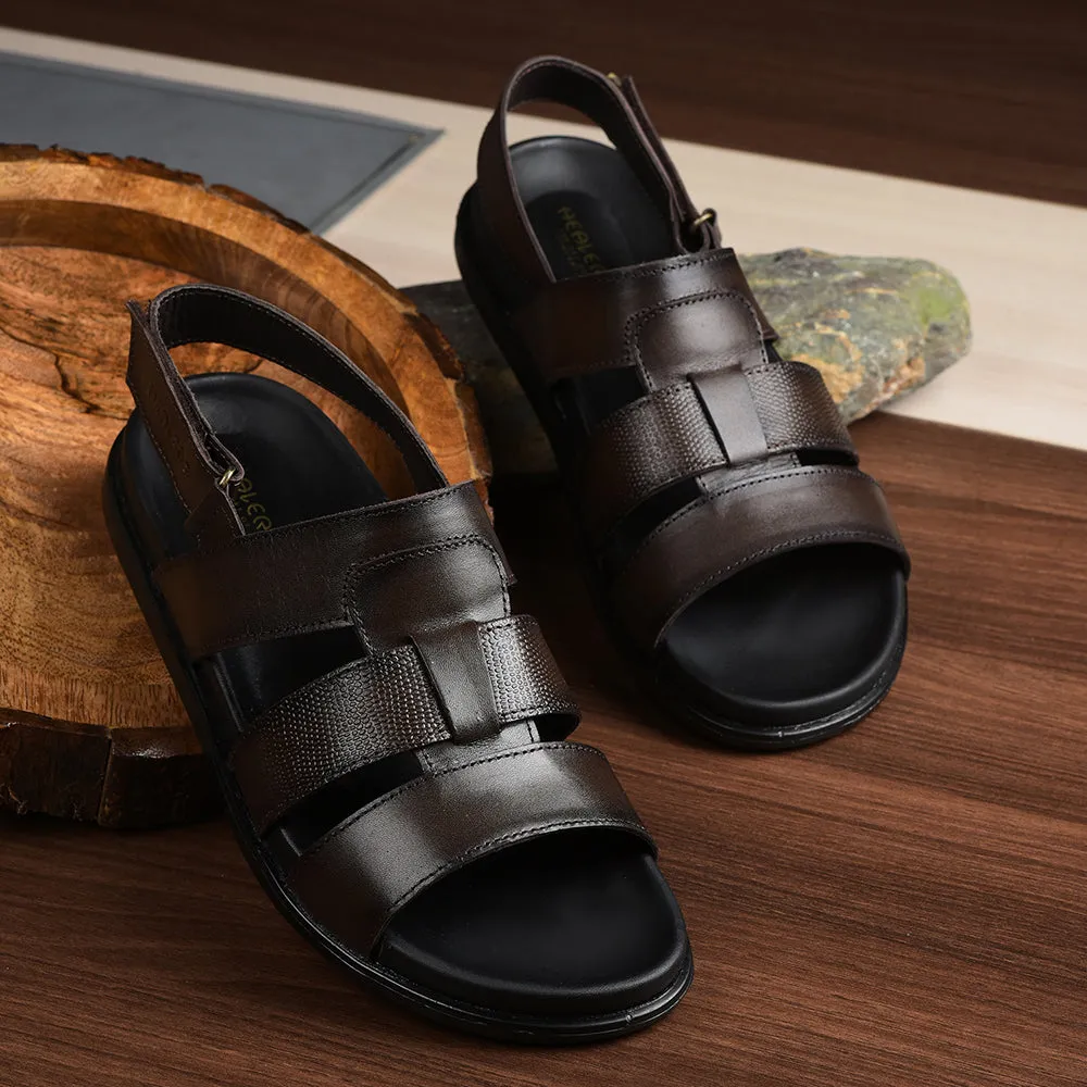 Slippers In French Language Healers By Liberty Men SOFT-4 Brown Formal Sandal