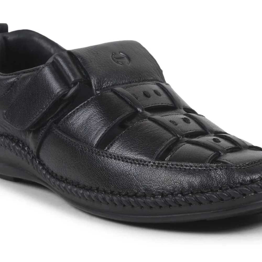 Healers Casual Black Sandal For Men VCL-39 By Liberty Infant Slippers