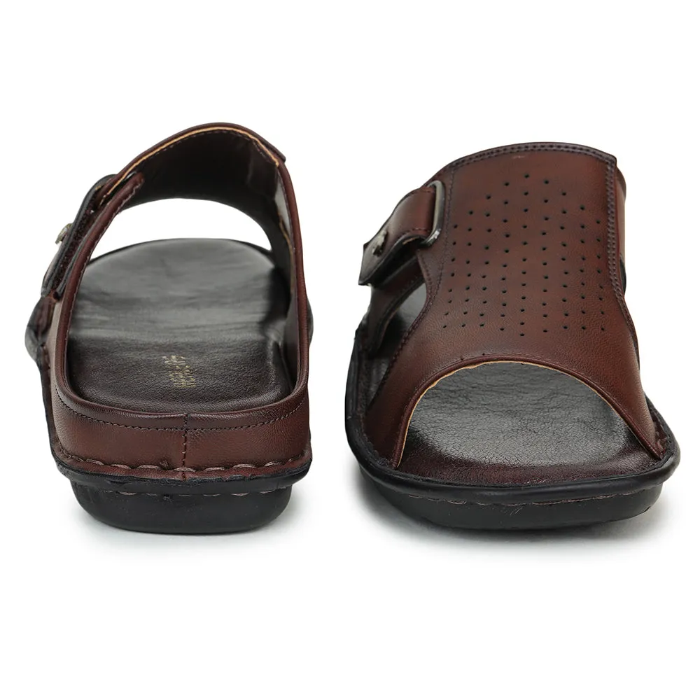 Healers Casual Brown Sandal For Men AVN-34 By Liberty Slippers With Great Arch Support