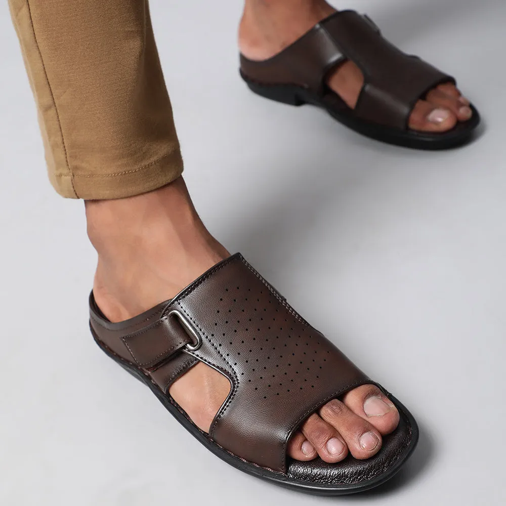 Healers Casual Brown Sandal For Men AVN-34 By Liberty Sliders Slides