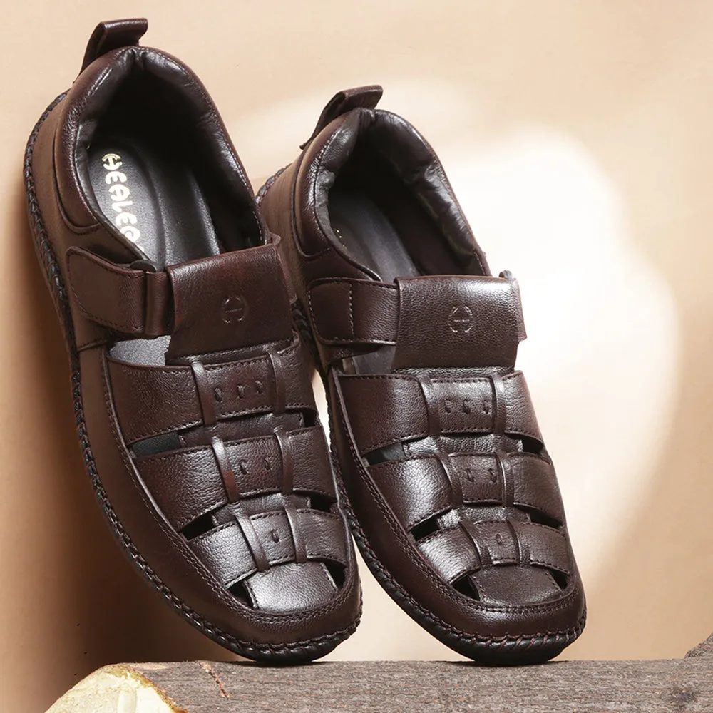 Slides For Shower Healers Casual Brown Sandal For Men VCL-39 By Liberty