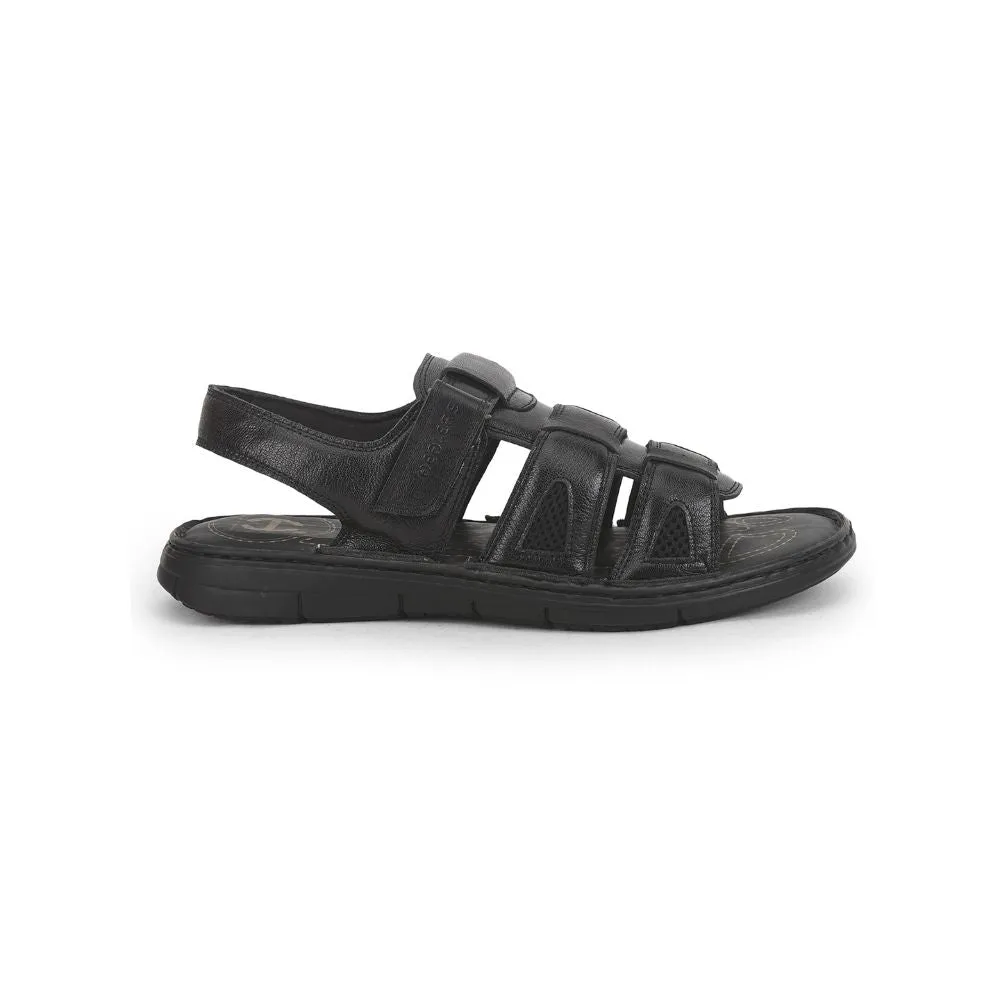 Healers Casual Sandal For Men (Black) ACUSOFT-1 By Liberty Slippers Claws