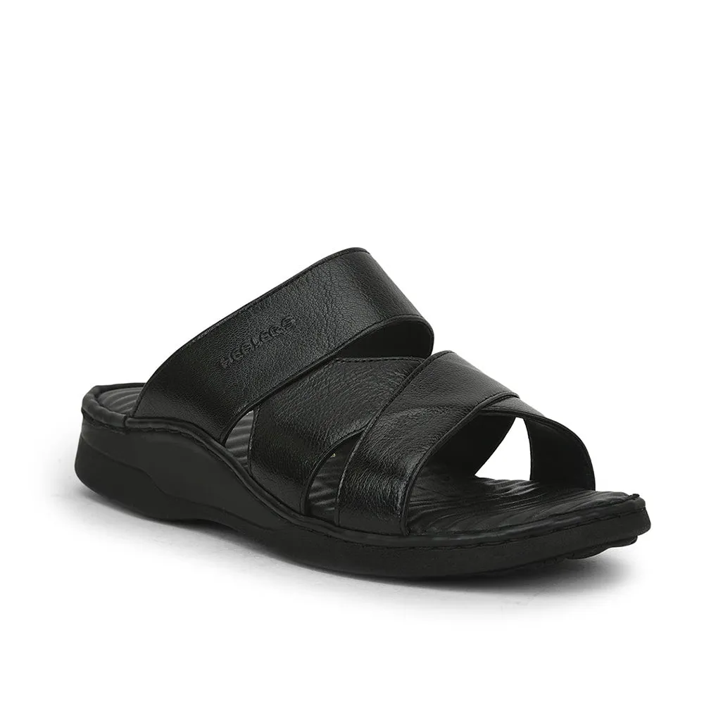 Cowgirl Boot Slippers Healers Casual Slippers For Men (Black) 2191-51 By Liberty