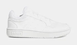 Hoops 3.0 Low Grade School Baskeball Shoes (White) Adidas Fluffy Shoes