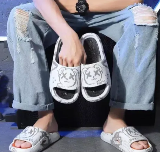Depth Slippers Hot Sale teddy bear slippers Home Slippers For Men Indoor Outdoor Casual Sport Shoes Flat Sandals For Bathroom