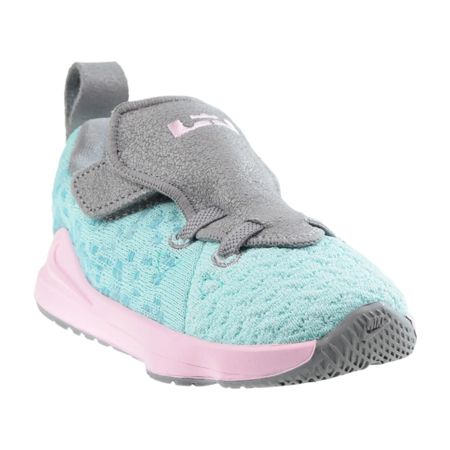 Asic Running Shoes Nike LeBron XVII TDV South Beach Toddlers Shoes Light Aqua-Grey