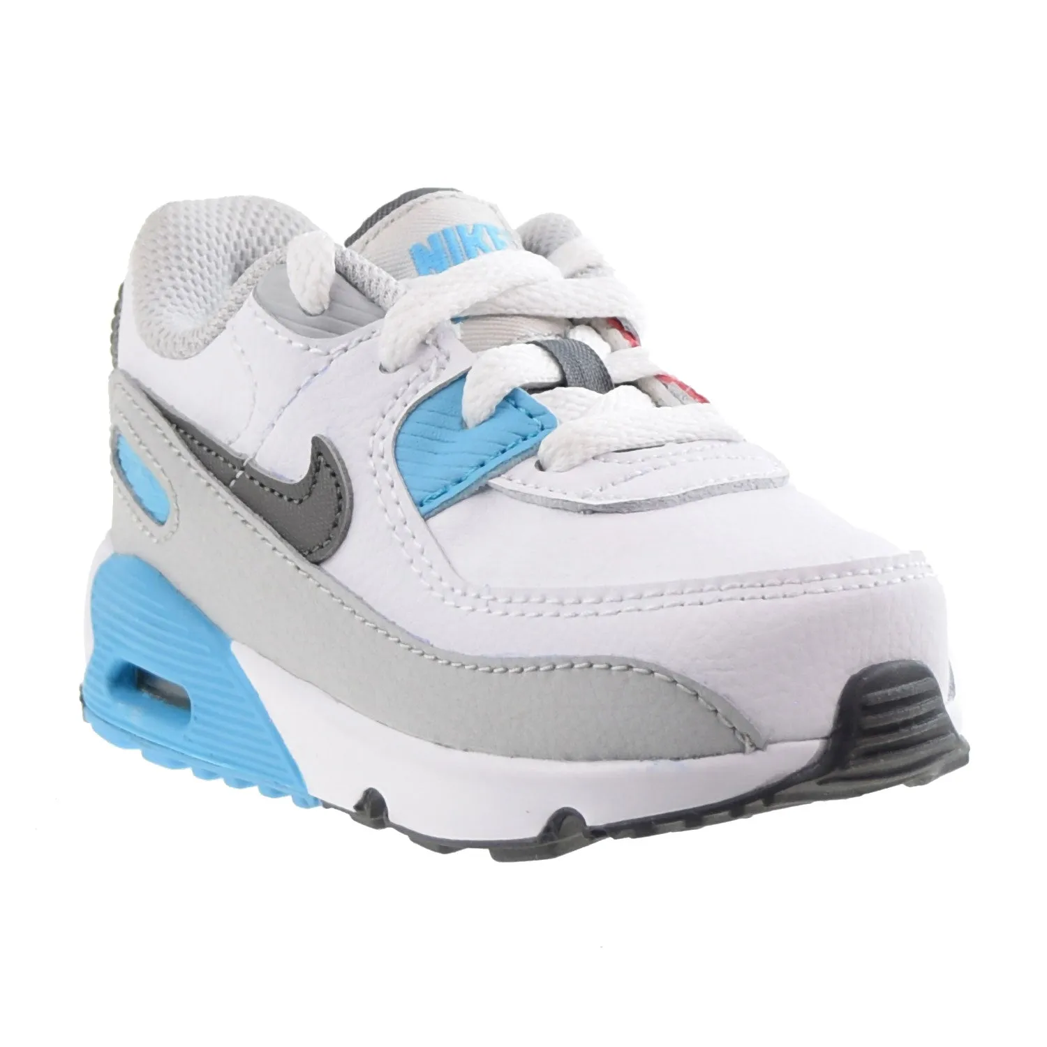 Nike Air Max 90 LTR (TD) Toddlers Shoes White-Grey-Blue Red Asics Cumulus Shoes