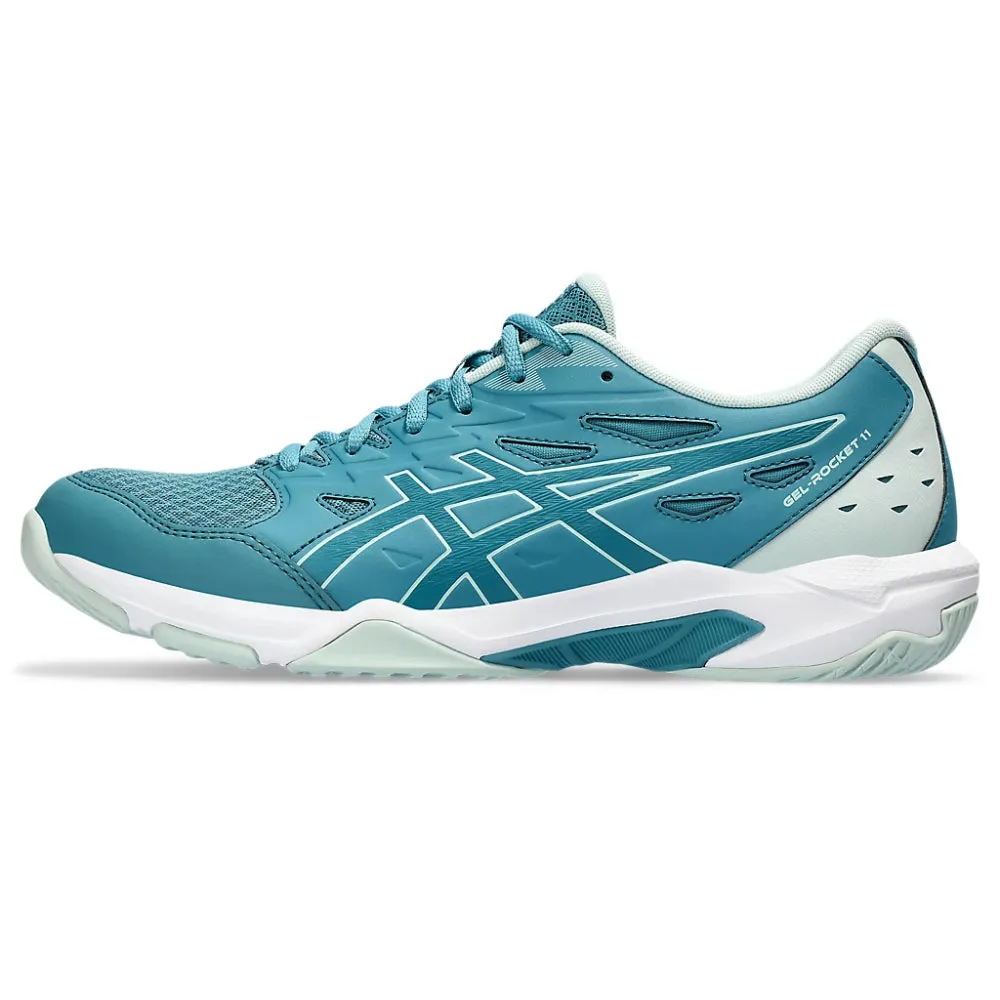ASICS Men's Gel-Rocket 11 Badminton Shoe (Blue Teal/Pale Mint) Asics Graffiti Wrestling Shoes