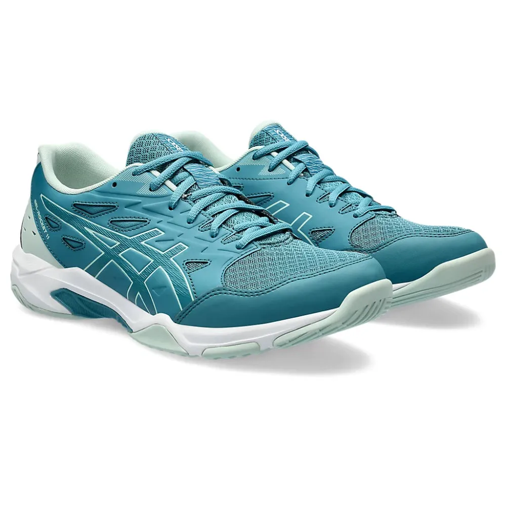 ASICS Men's Gel-Rocket 11 Badminton Shoe (Blue Teal/Pale Mint) Asics Wrestling Mat Shoes