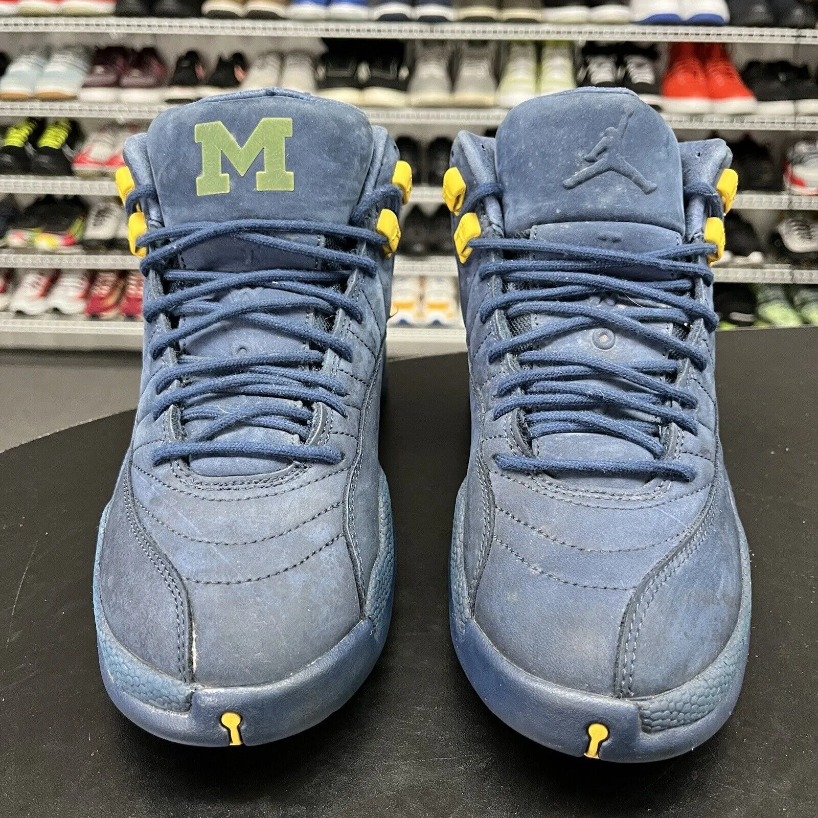 Nike Air Jordan 12 Retro Michigan BQ3180-407 Men's Size 8 Veja Sneakers Sale