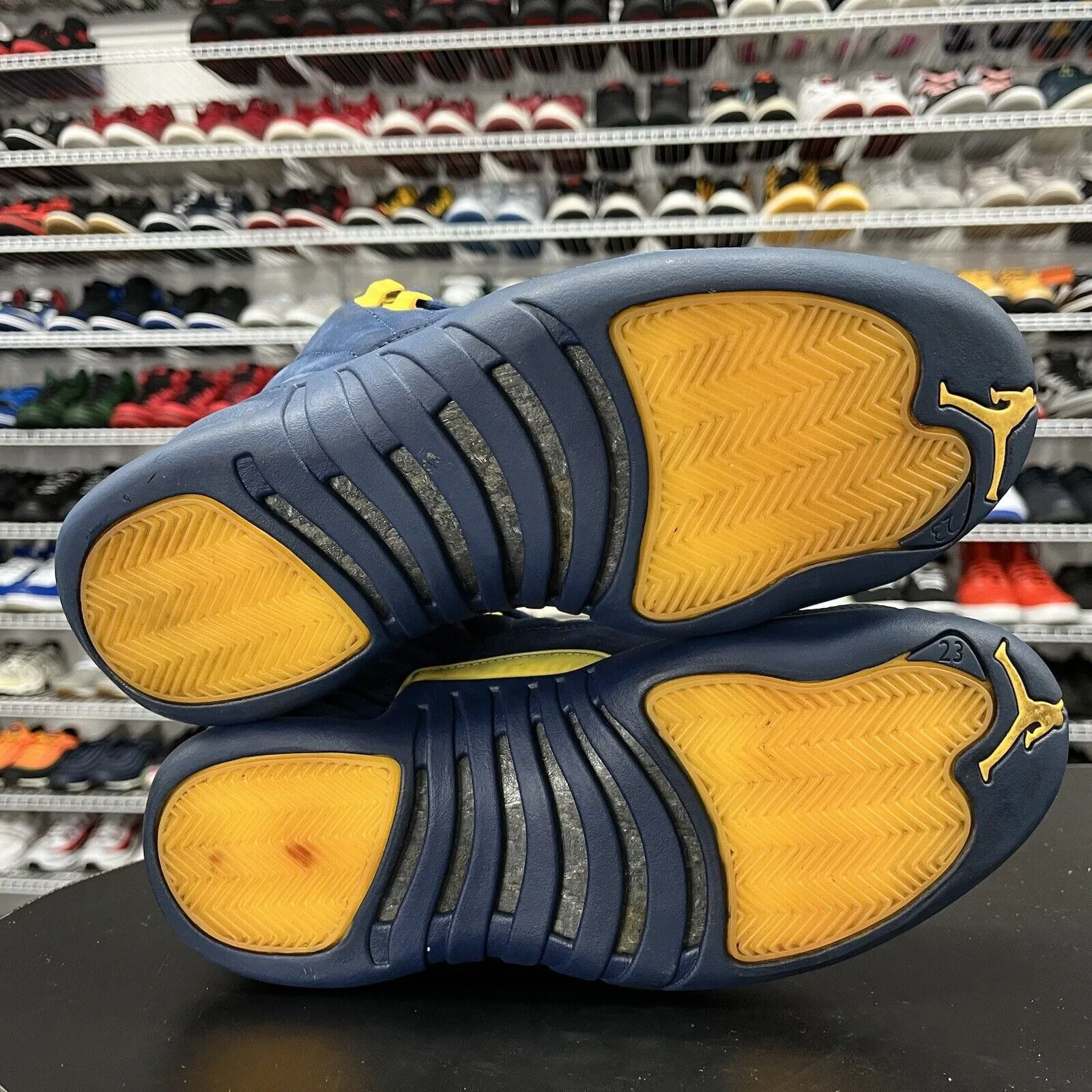 Chanel Trainer Sneakers Nike Air Jordan 12 Retro Michigan BQ3180-407 Men's Size 8