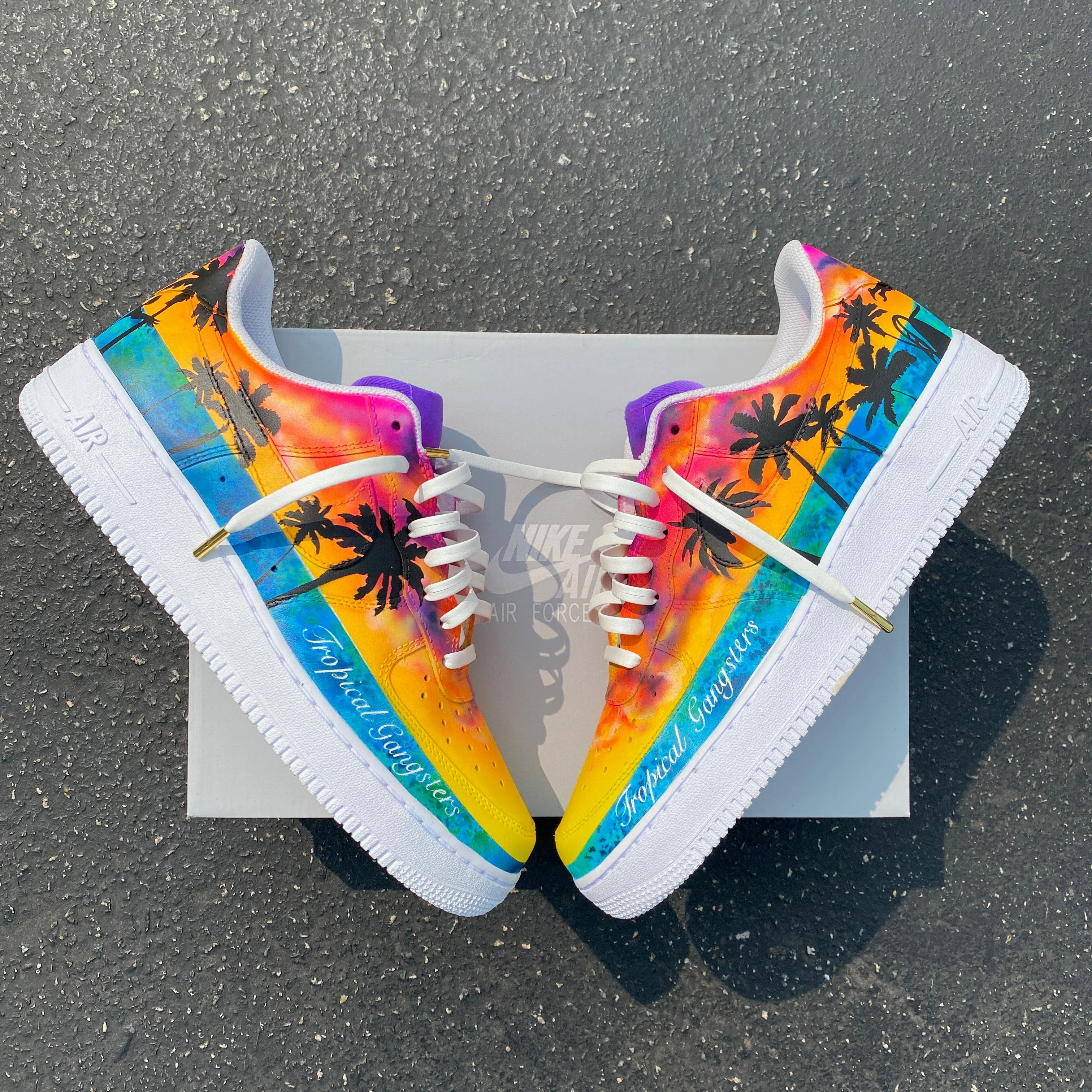 US Men's size 10 White Nike AF1 Low - Custom Order - Invoice 2 Asic Gel Walking Shoes