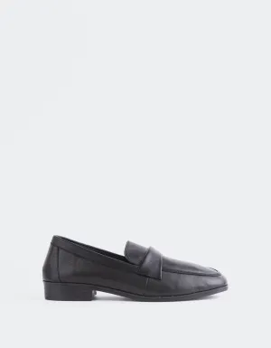 Splice Black Leather Tuxedo Shoes Loafers