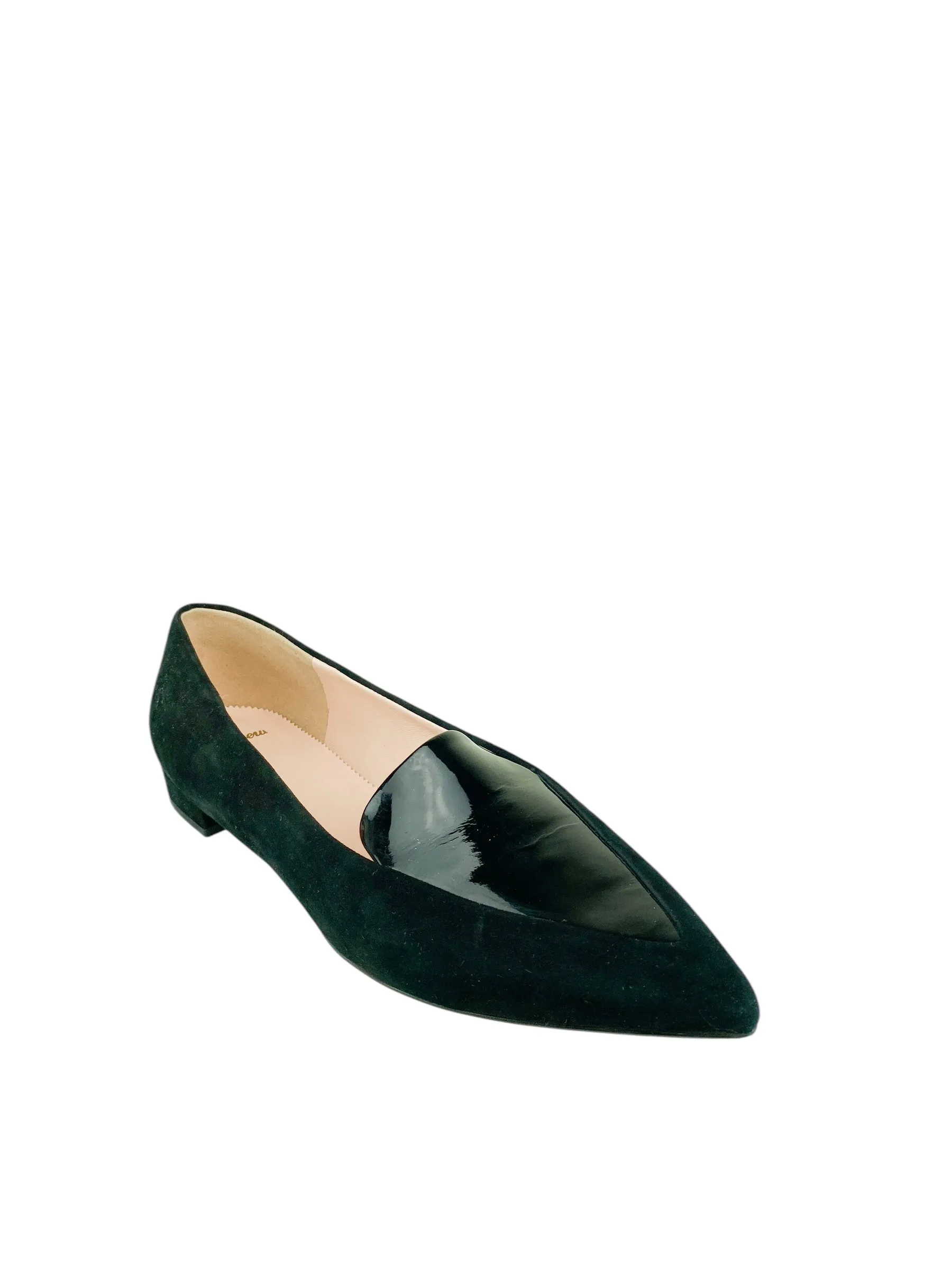 J. Crew Women's Gwen Patent Suede Loafer Flat Black Size 10 Star Loafers