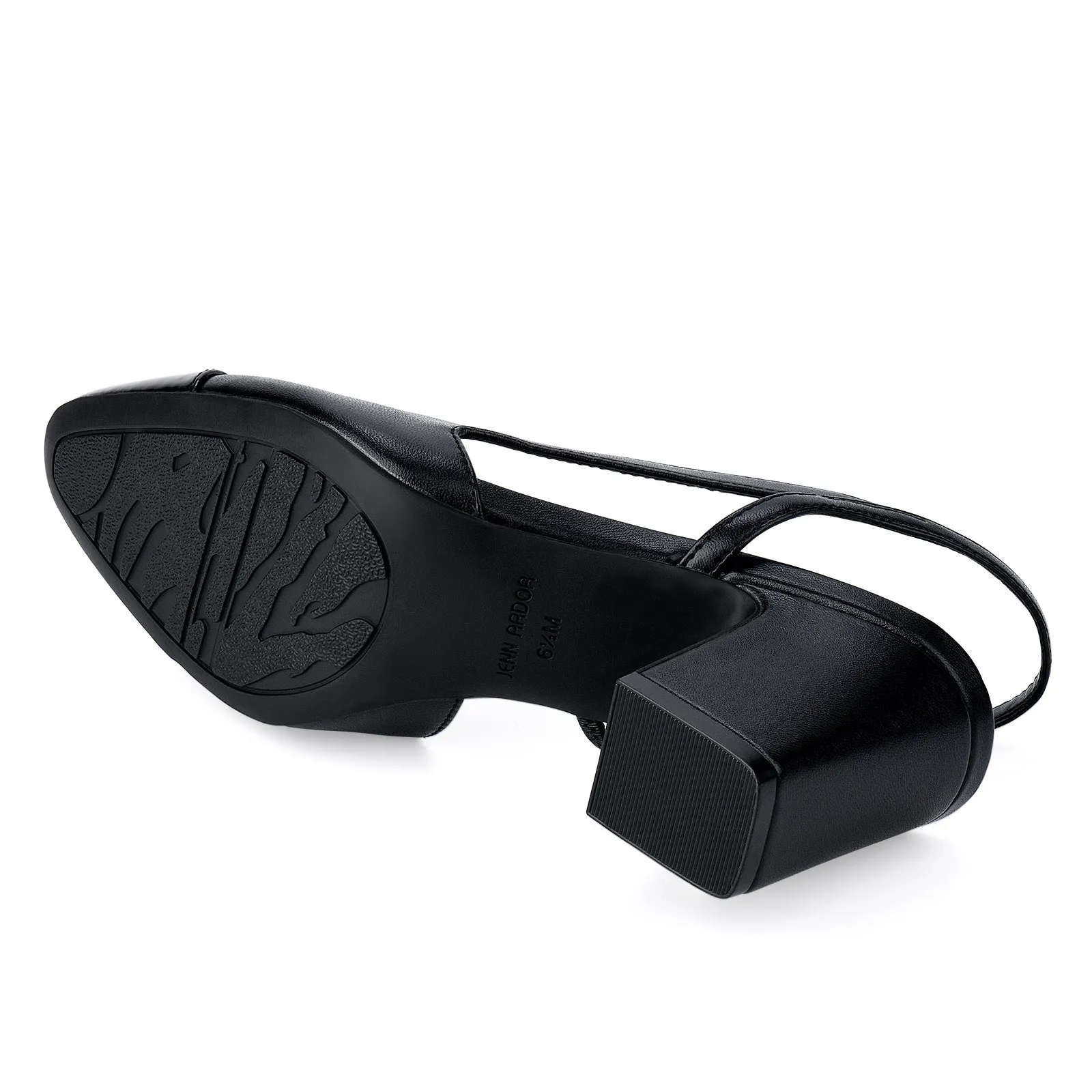 Igor Sandals JENN ARDOR Closed Toe Chunky Heels Slingback Pumps Block Dress Shoes Women Comfort Classic Splicing Pointy Cap Toe Low Heels Sandals 2.5 inch