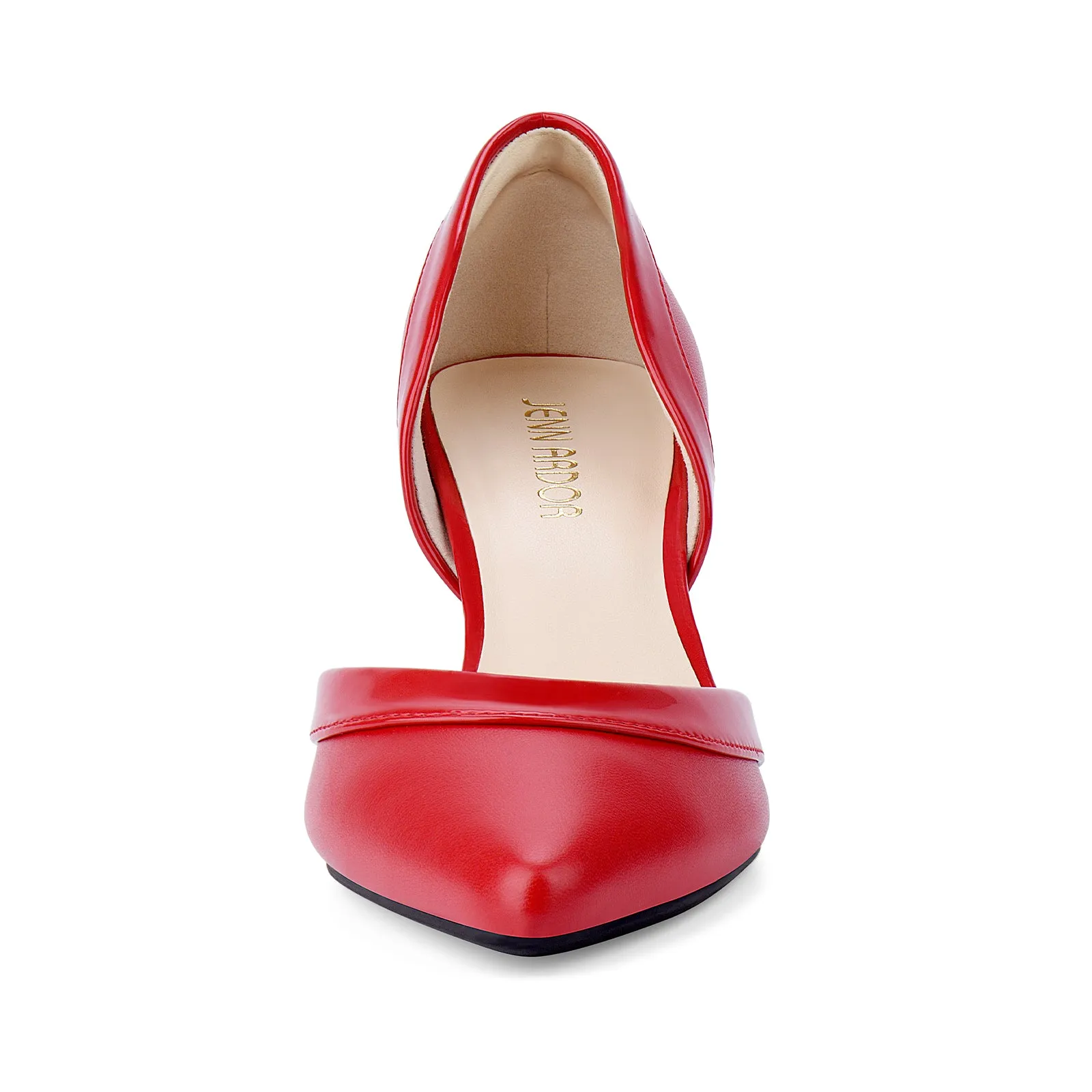 JENN ARDOR Women's Pumps Low Heels Pointed Closed Toe Kitten Dress Shoes for Women Comfortable Stiletto Heeled Sandals Classic Wedding Party D'Orsay Work Pumps Sandals Mobay