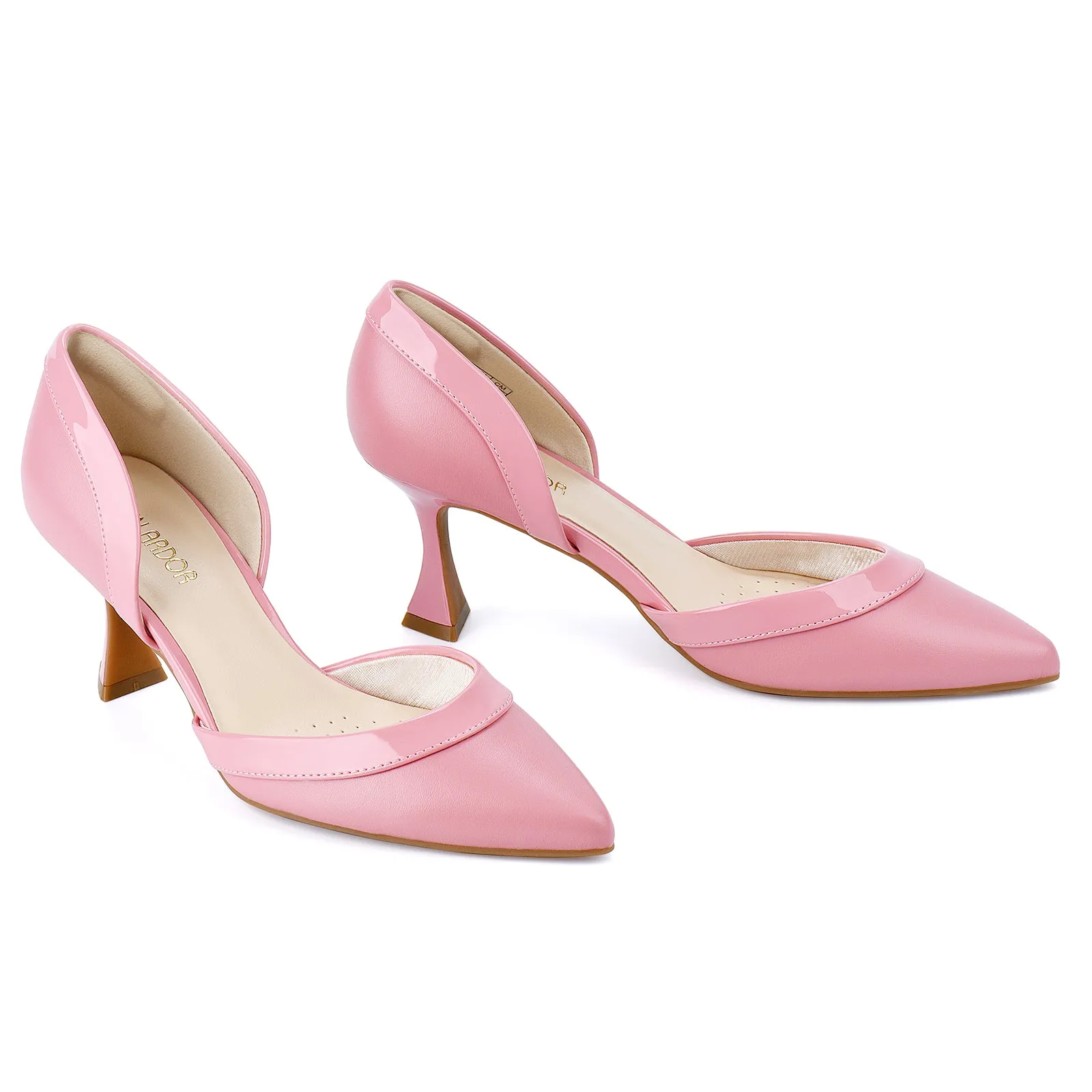 Big Toe Sandals JENN ARDOR Women's Pumps Low Heels Pointed Closed Toe Kitten Dress Shoes for Women Comfortable Stiletto Heeled Sandals Classic Wedding Party D'Orsay Work Pumps