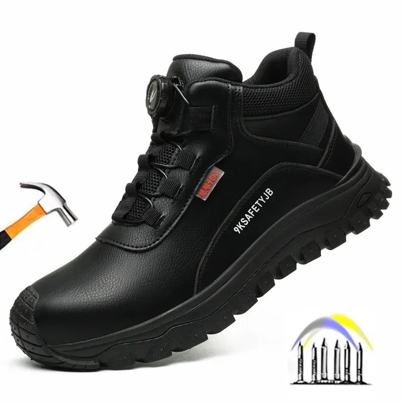 High Ankle Work Boots Mens safety shoes waterproof work boots anti-slip plastic toe work shoes