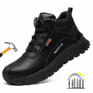 Chemical Resistant Steel Toe Work Boots Mens safety shoes waterproof work boots anti-slip plastic toe work shoes