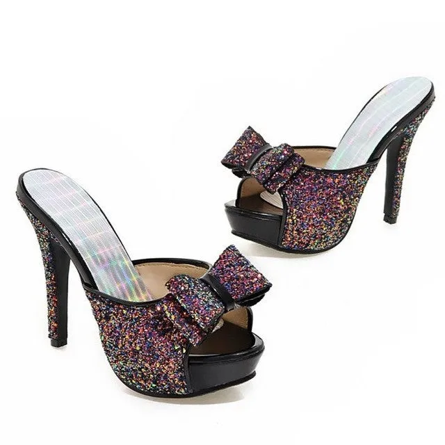 Flip Flops Wedge Women Thin High Heel Sandals Brand Fashion Lady Dress Leopard Sexy Platform Party Shoes Slippers Female Flip Flops PB00043