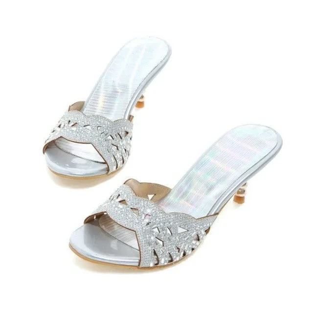 Stargazer Flip Flops Women Thin High Heel Sandals Brand Fashion Lady Dress Leopard Sexy Platform Party Shoes Slippers Female Flip Flops PB00043