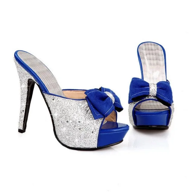 Women Thin High Heel Sandals Brand Fashion Lady Dress Leopard Sexy Platform Party Shoes Slippers Female Flip Flops PB00043 Flip Flop Shops