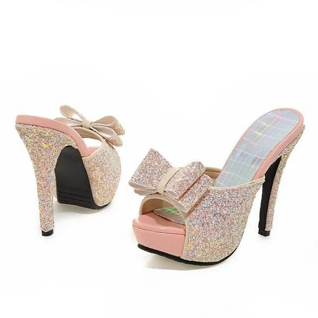 Nautical Flip Flops Women Thin High Heel Sandals Brand Fashion Lady Dress Leopard Sexy Platform Party Shoes Slippers Female Flip Flops PB00043