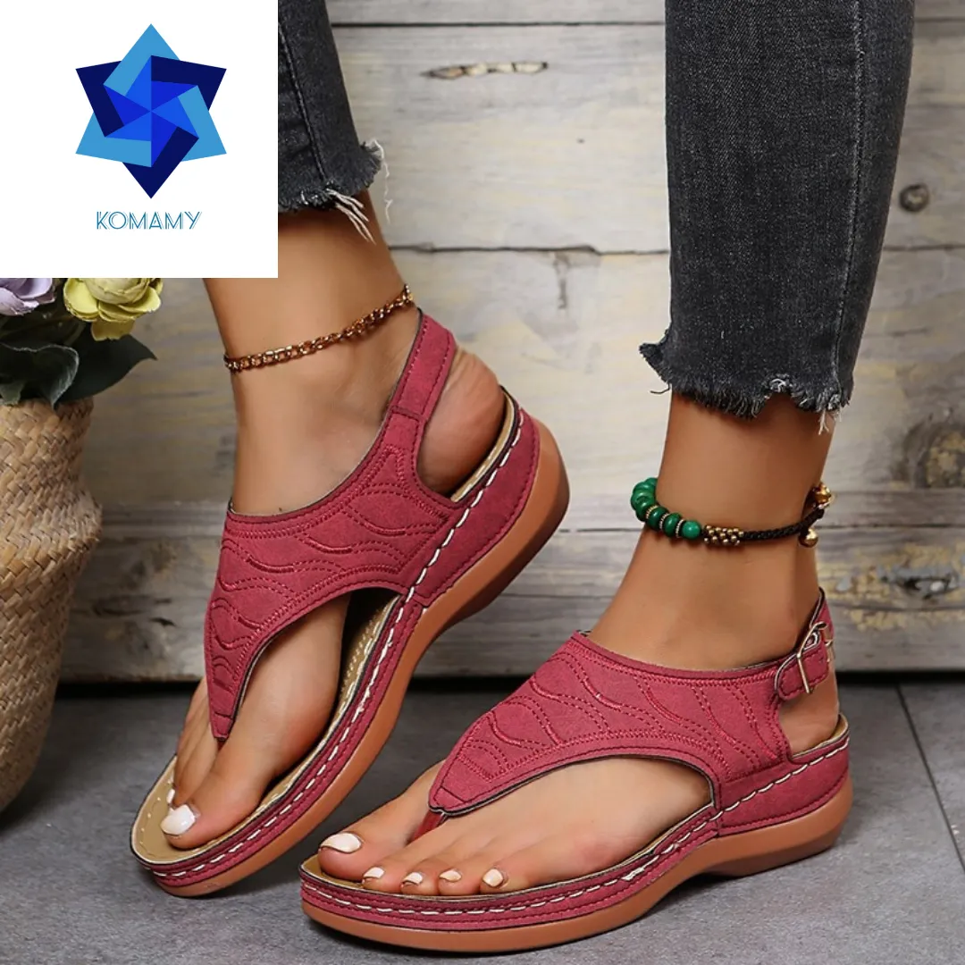 Comfort Slippers Orthopedic Wedge Sandals Flip Flops Light Blue