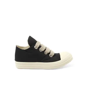 High-top Sneakers Jumbo Lace Puffer Low Sneaker in Black/Milk/Milk