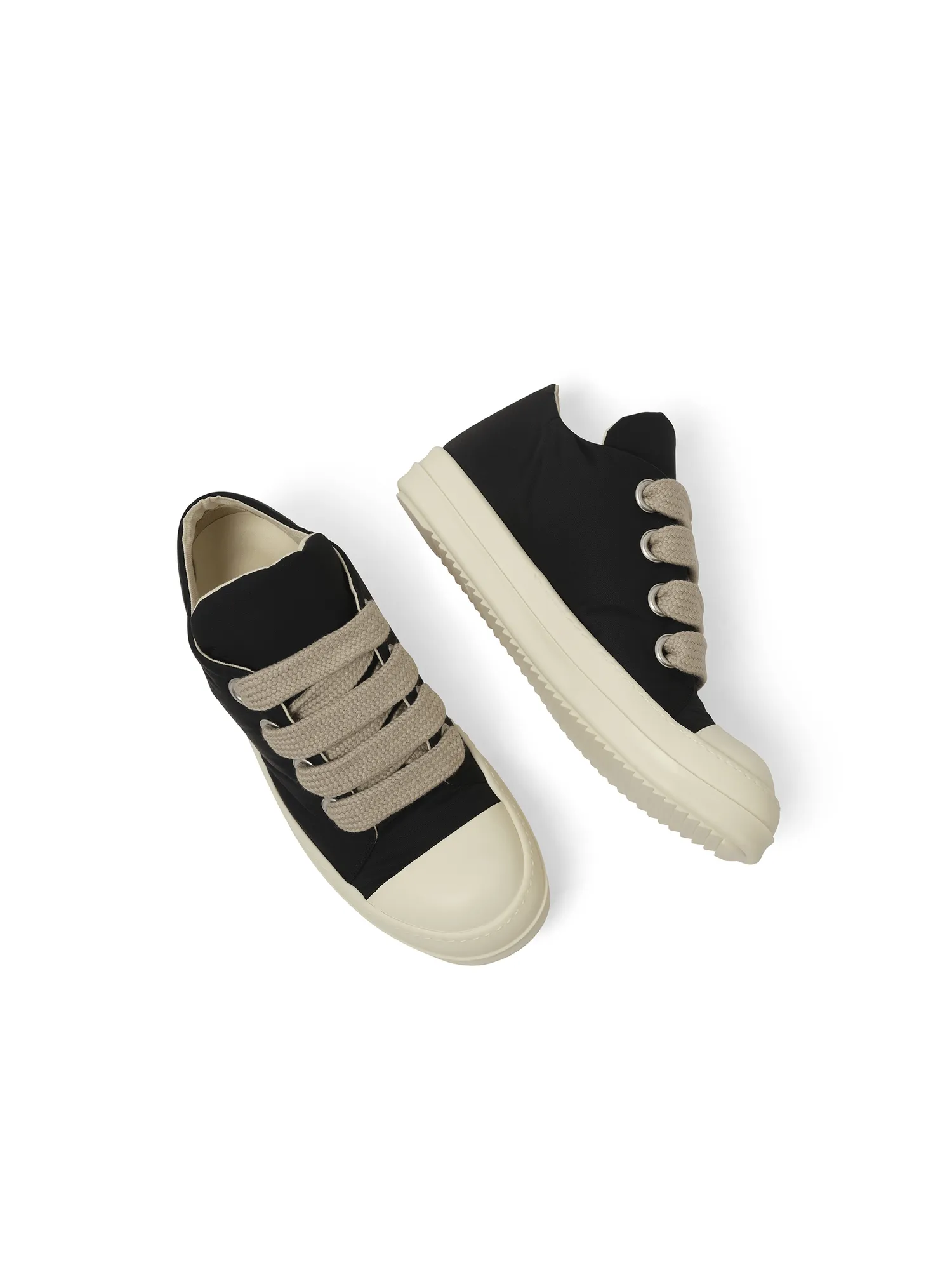 Best Sneakers For Winter Jumbo Lace Puffer Low Sneaker in Black/Milk/Milk