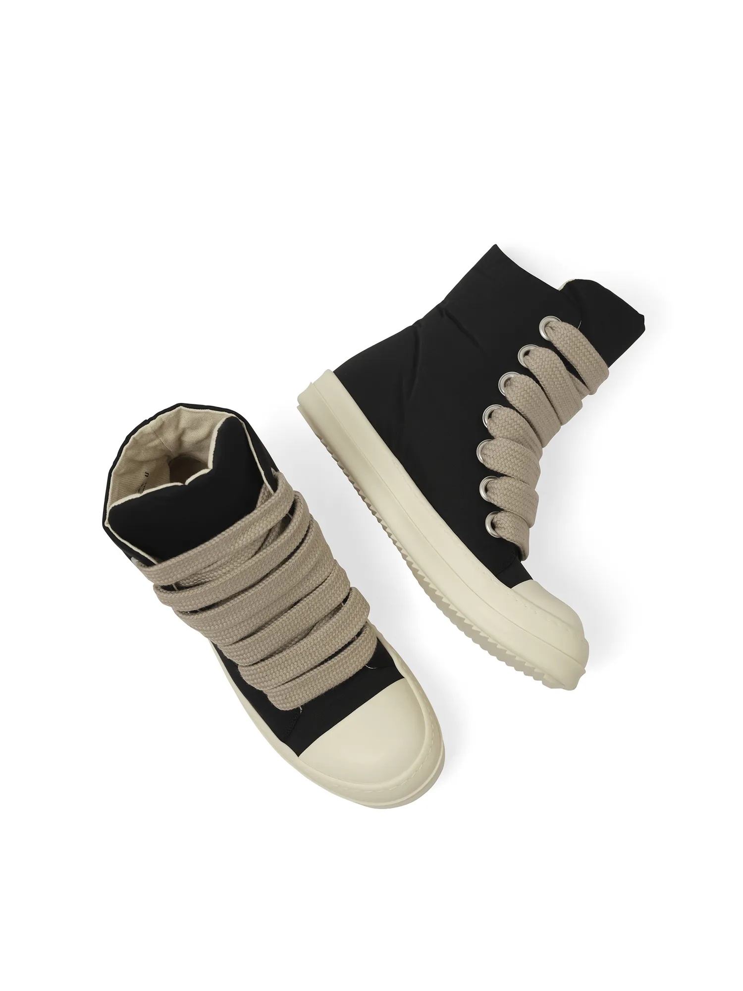 Wallpaper Sneakers Jumbo Lace Puffer Sneaker in Black/Milk