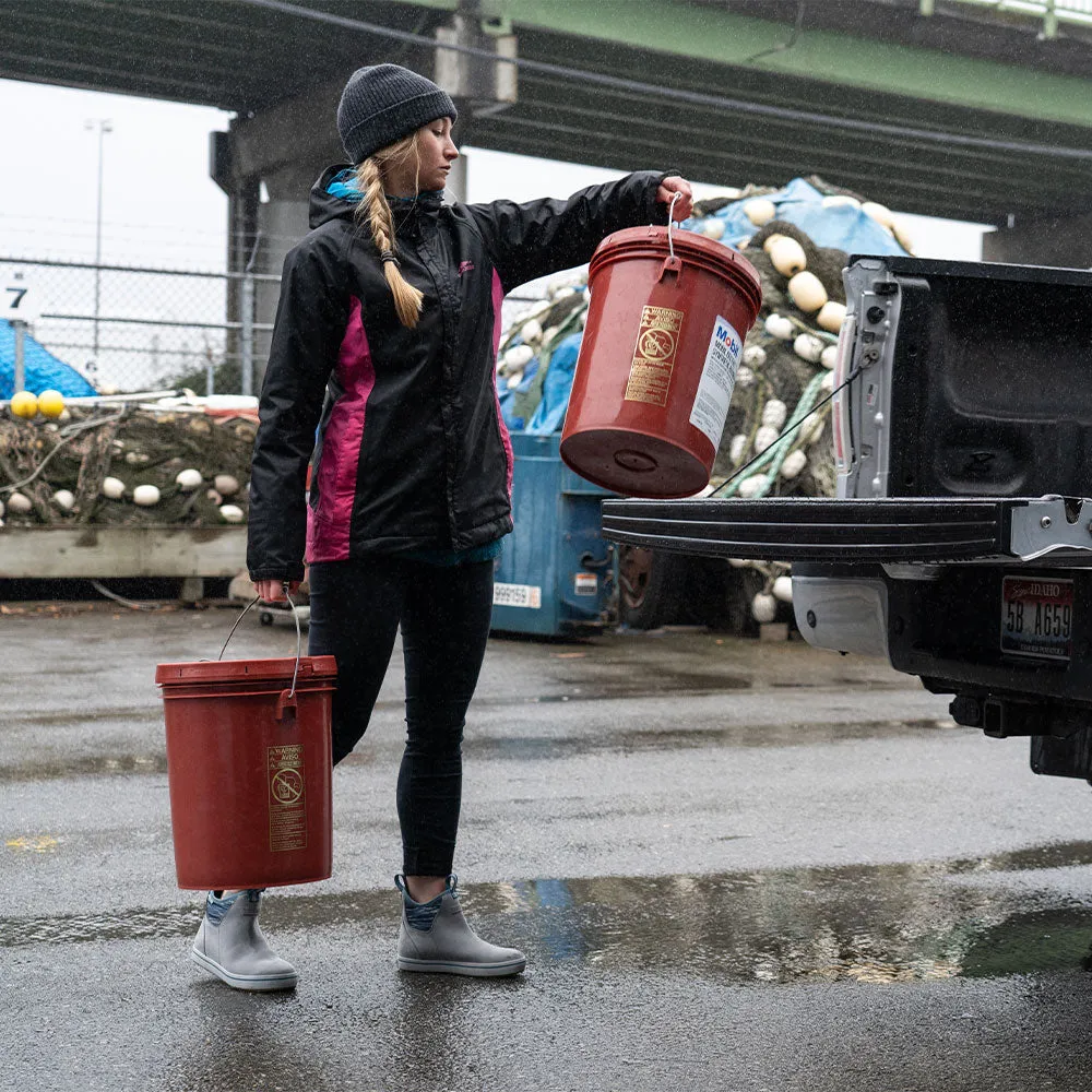 Crocs Slip Ons Womens XTRATUF Women's Leather Ankle Deck Boots- Dolphin Gray / Beach Glass