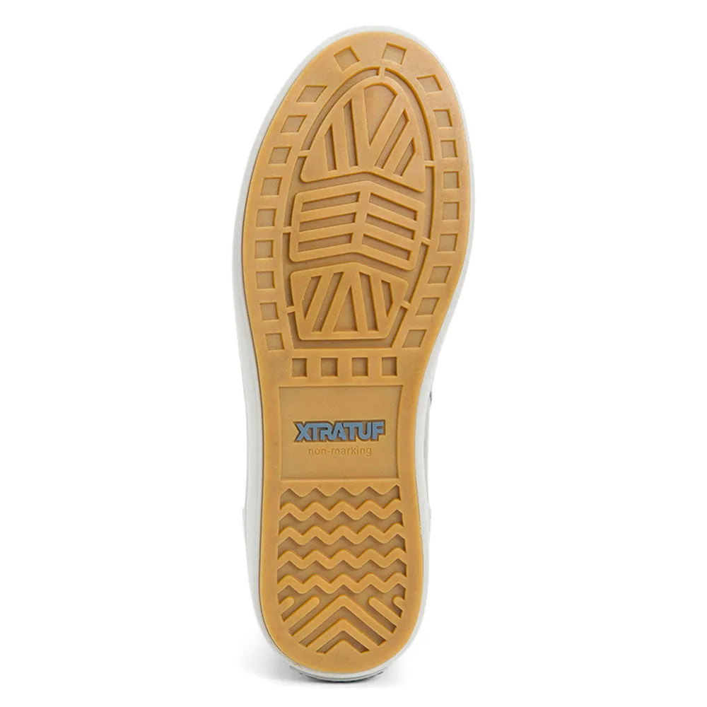 Slip On Perforated XTRATUF Women's Leather Ankle Deck Boots- Dolphin Gray / Beach Glass