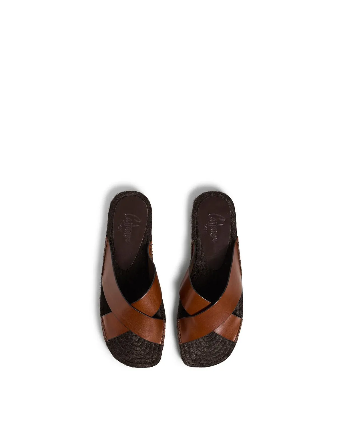 Kevin Flat Sandals Marron Choc Sandals With Buckles