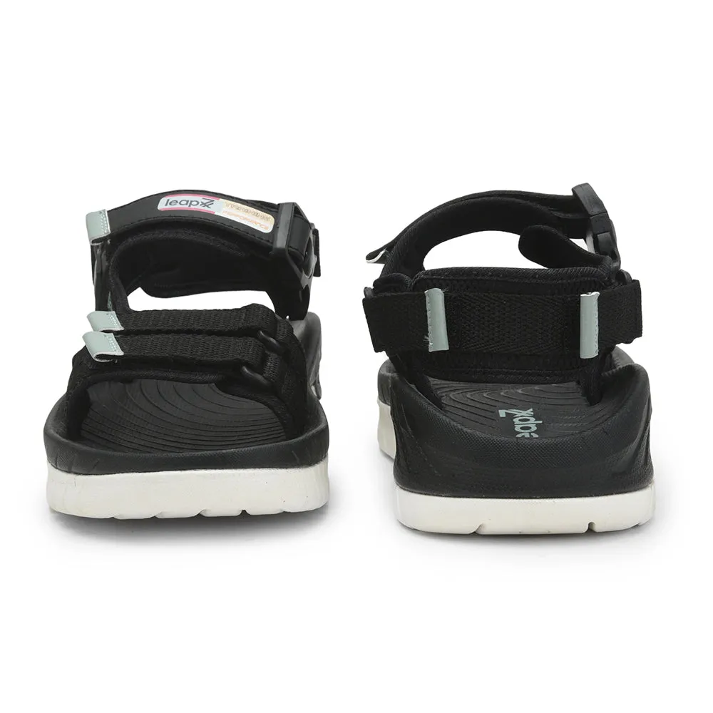 Leap7x Casual Sandal For Men (Black) EVERLAST-1 By Liberty Locals Slippers