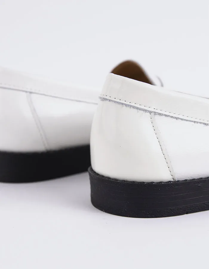 Zara Suede Loafers Lettine Off White Naplack Leather