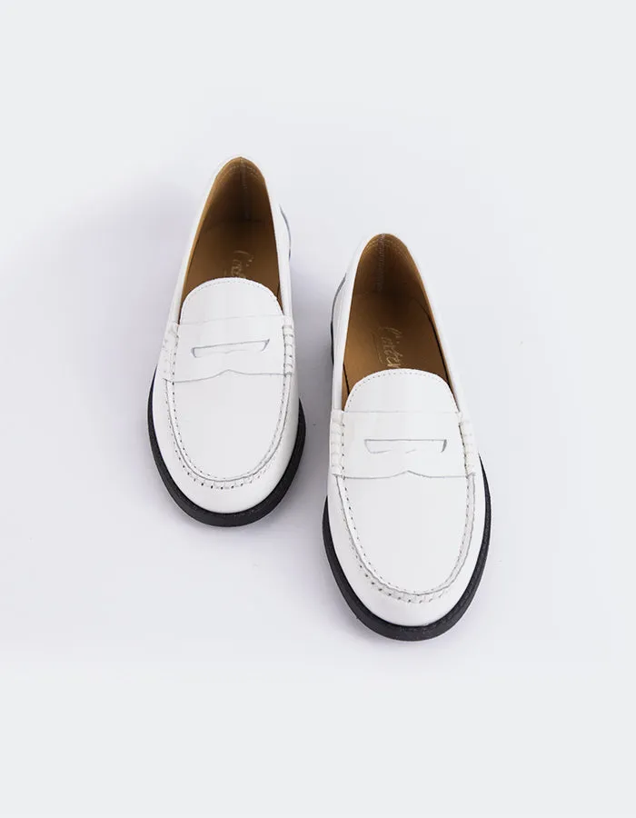 Lettine Off White Naplack Leather Best Penny Loafers Gq