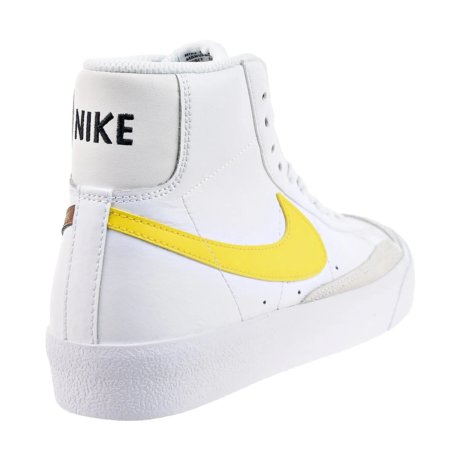 Nike Blazer Mid `77 (GS) Big Kids' Shoes White-Vivid Sulfur-Pecan Asics Gel Rocket 11 Badminton Shoes