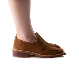 Malaya Tan Suede Corkys Loafers