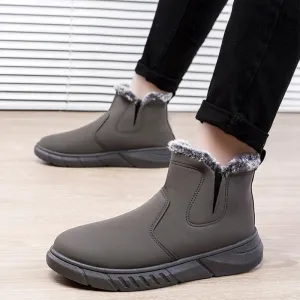 Flats Casual Shoes Winter Snow Boots Men Cutout Shoes
