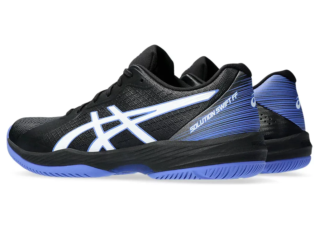 Asics Metarun Running Shoes Asics Men's SOLUTION SWIFT FF Tennis Shoes in Black/Sapphire