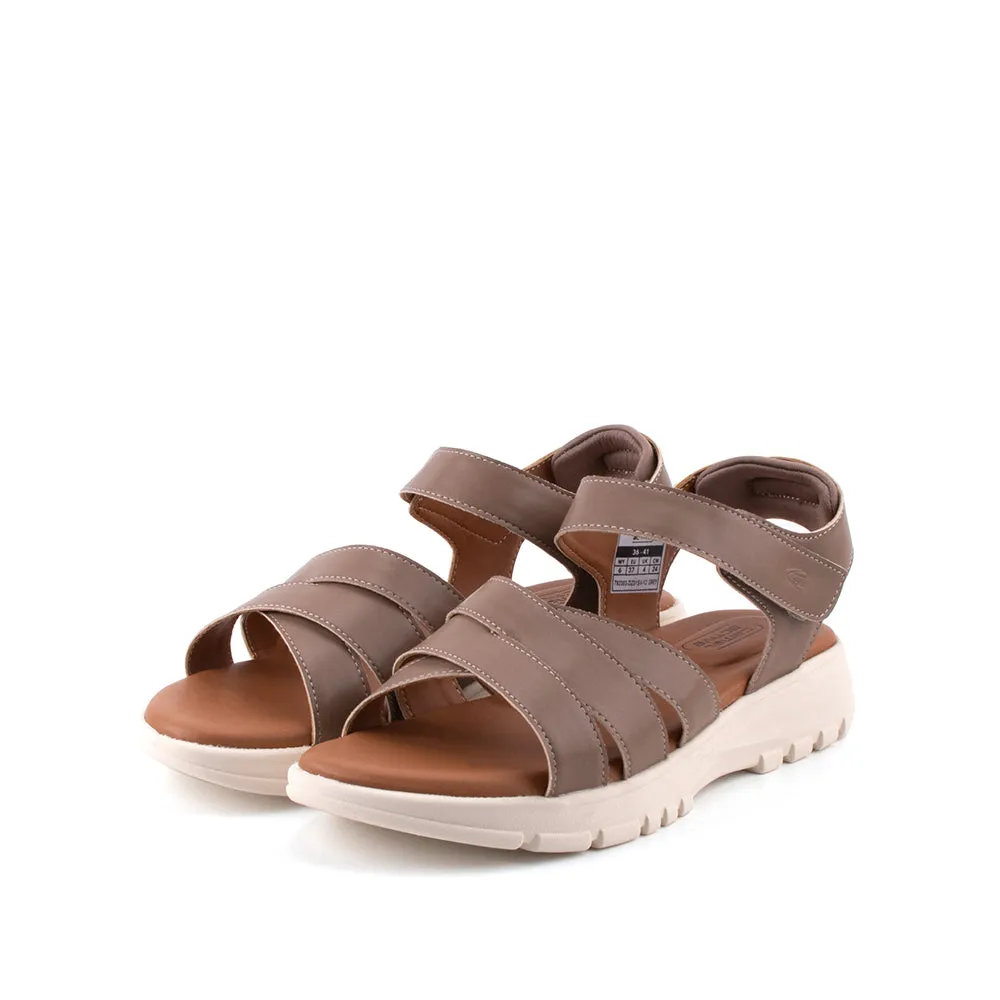 camel active Women Harley Slip-On Sandal - 782303-DZ01SV-12-GREY Wooden Sandals