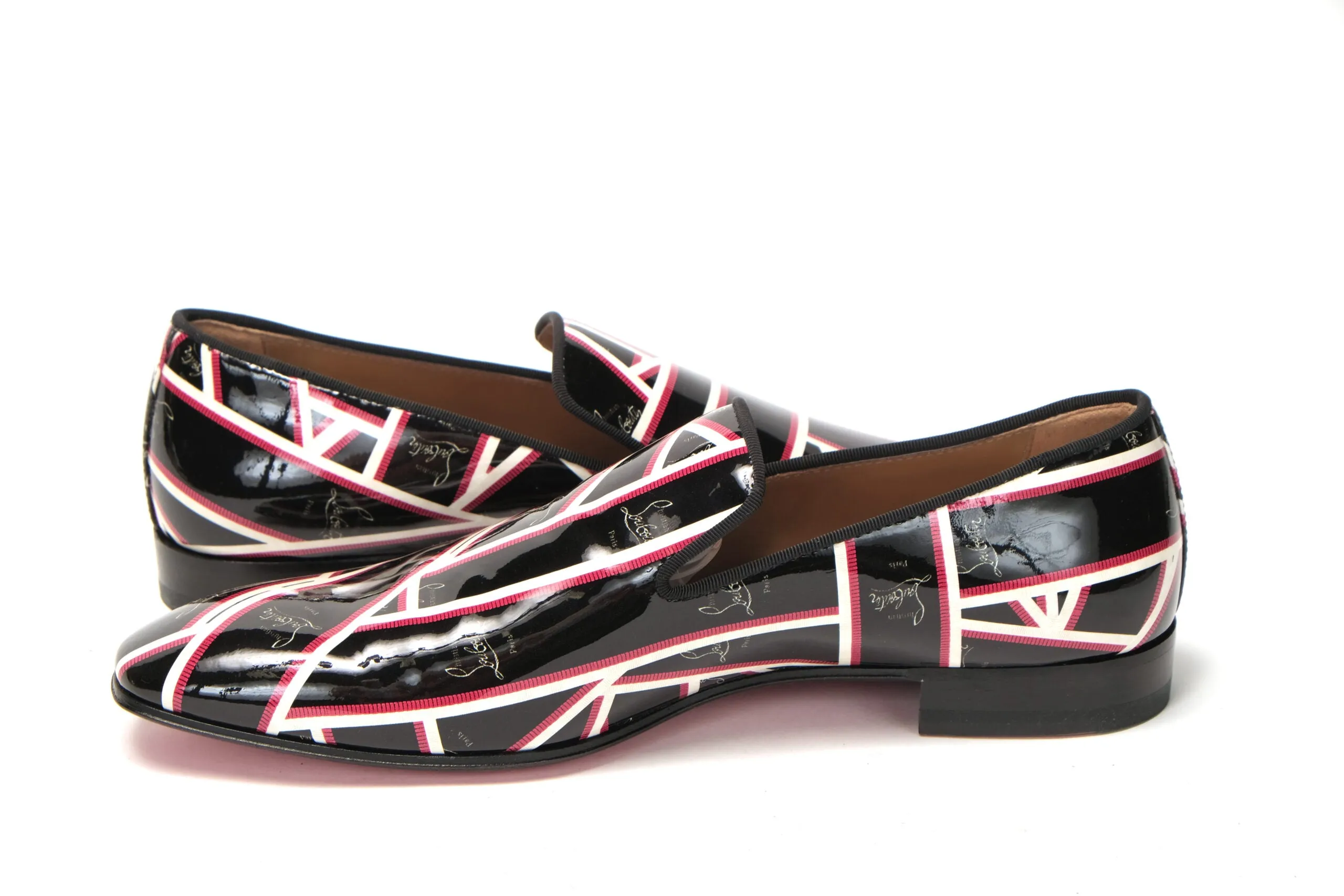 Christian Louboutin Multicolor Dandelion Flat Patent Shoes Birk Loafers